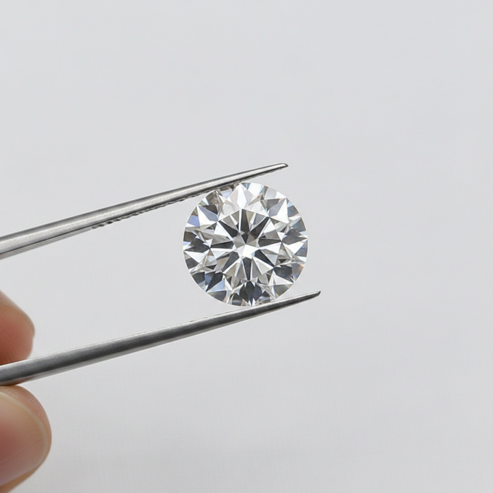 1,00 karaat ronde lab-gegroeide diamant, VVS2/F