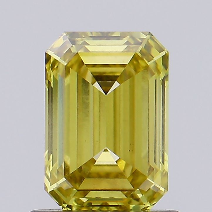 1.01 Carat Emerald Cut Lab Grown Diamond VS1Fancy Brownish Yellow