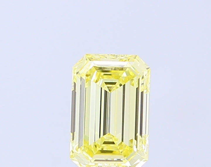1.01 Carat Emerald Cut Lab Grown Diamond VVS2Fancy Yellow