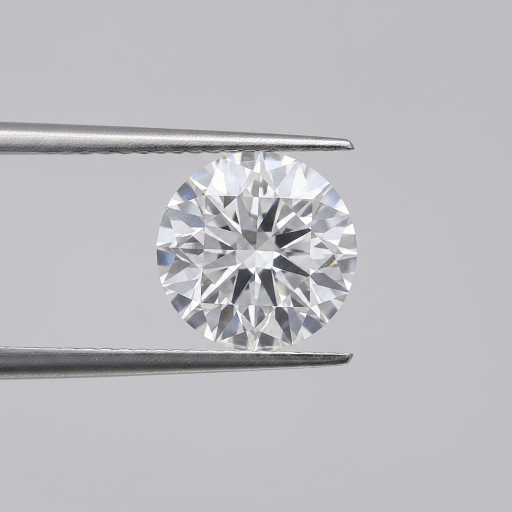 1,01 karaat ronde lab-gegroeide diamant, VVS1/D