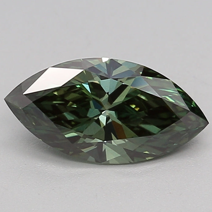 1,01 karaat Marquise Lab Grown Diamond VS1 Fancy Vivid Blauwachtig Groen