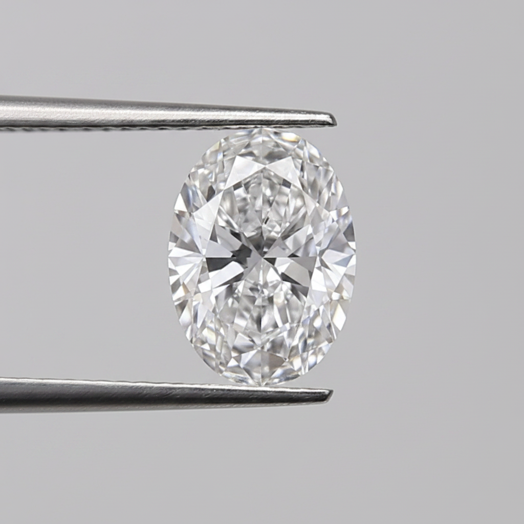 1,01 karaat ovaal geslepen laboratoriumdiamant, VS1/D