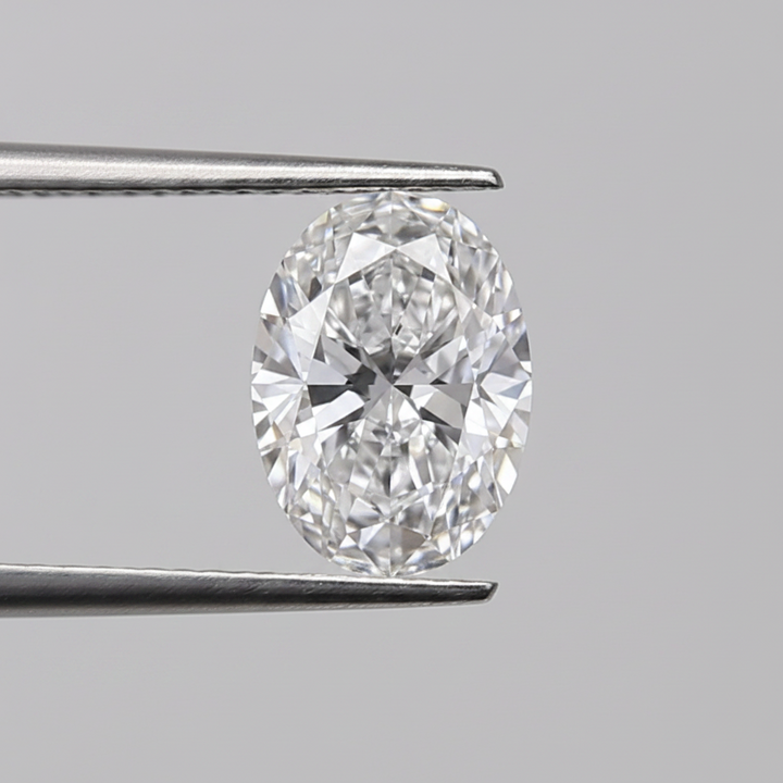 1,01 karaat ovaal geslepen laboratoriumdiamant, VS1/D
