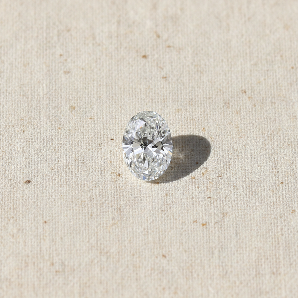 1 Carat Oval Cut D VVS1 HPHT Lab Grown Diamond