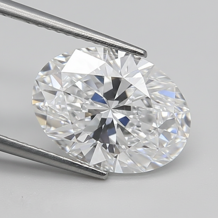 1,01 karaat ovaal geslepen laboratoriumdiamant, VVS2/D