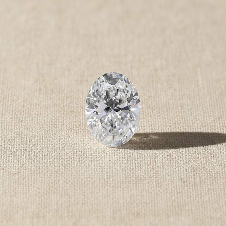 1,01 karaat ovaal geslepen laboratoriumdiamant, VVS2/D
