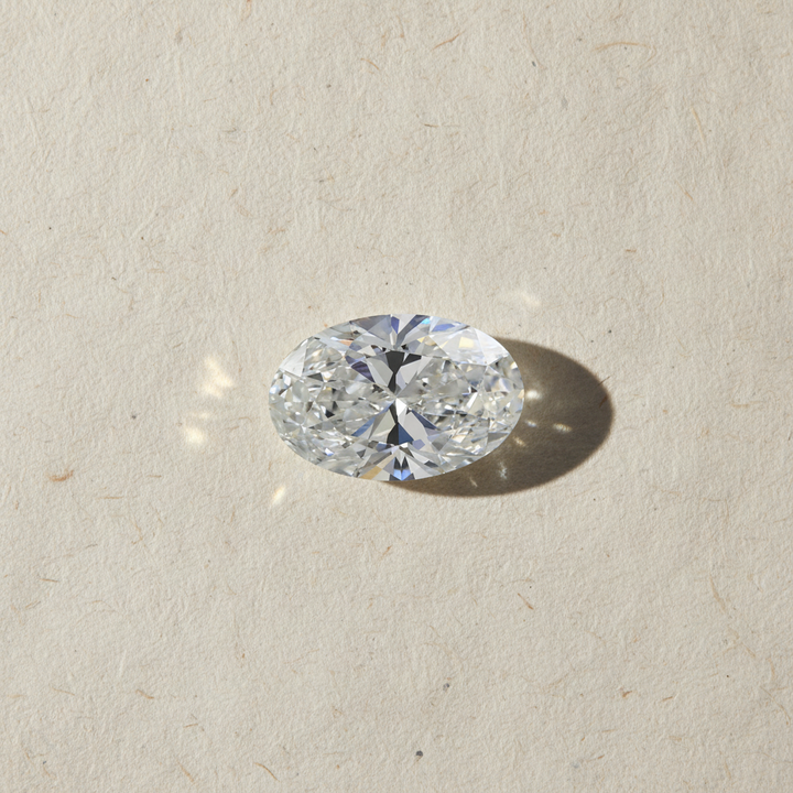 1,01 karaat ovale laboratorium-gegroeide diamant, VS1/G