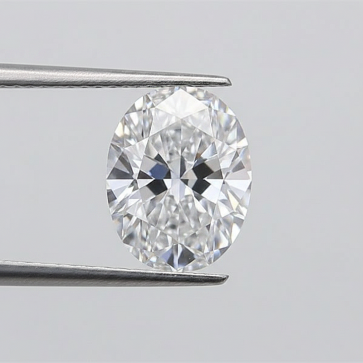 1,01 karaat ovale lab-grown diamant, VS2/E