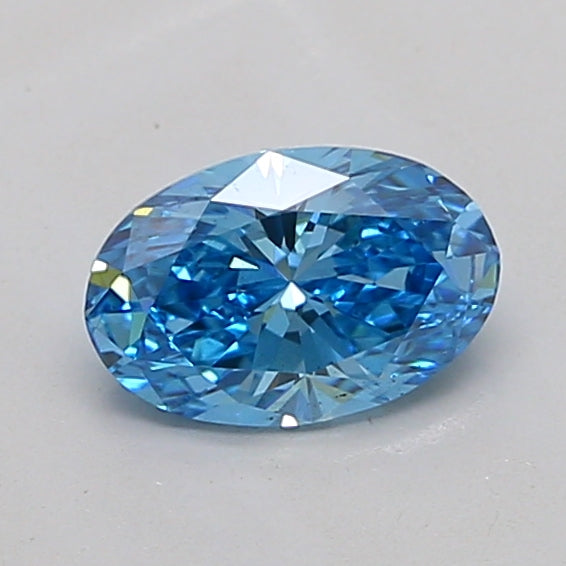 Diamante ovale coltivato in laboratorio da 1,01 carati VS2 Fancy Vivid Blue