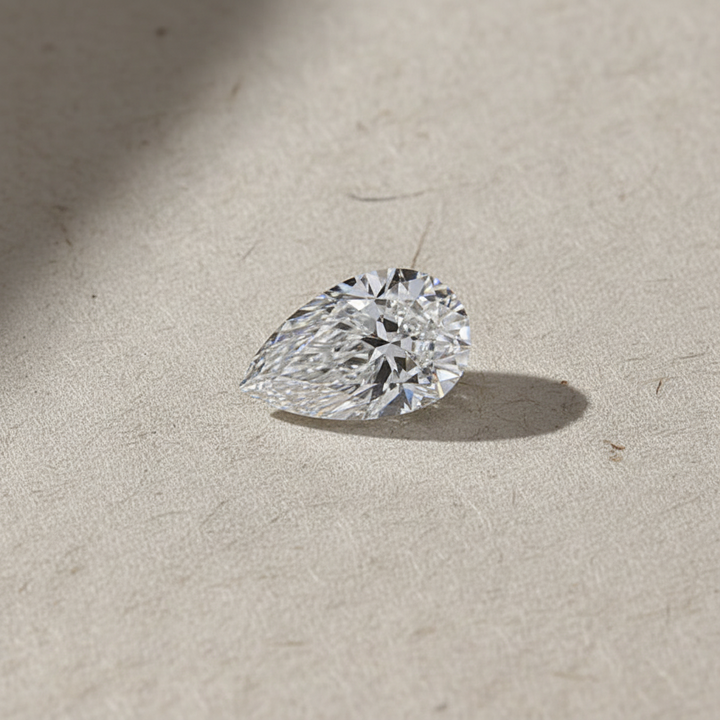 1.01 Carat Pear Cut Lab Grown Diamond IF D Color IGI Certified
