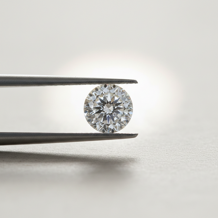 Diamante cultivado em laboratório com lapidação portuguesa de 1,01 quilates, VS1/D