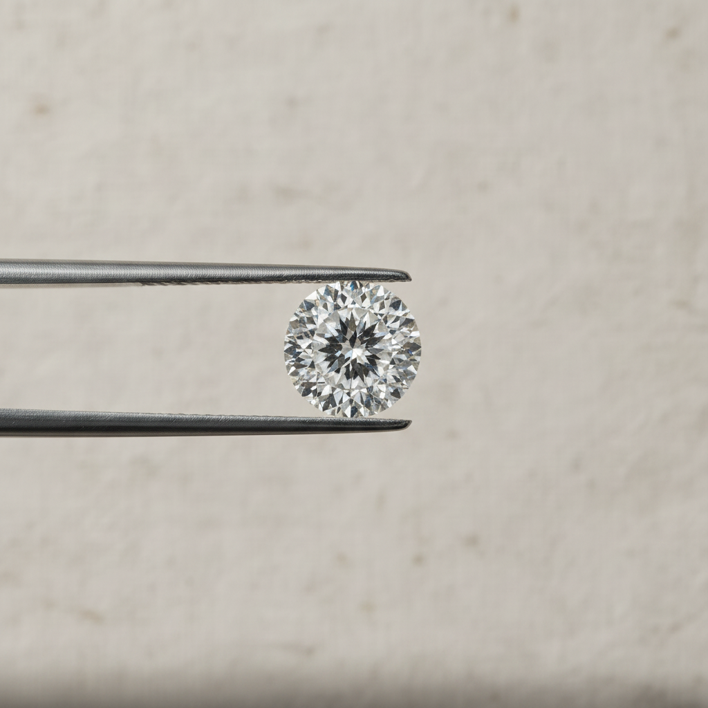 Diamante cultivado em laboratório com lapidação portuguesa de 1,01 quilates, VS1/E