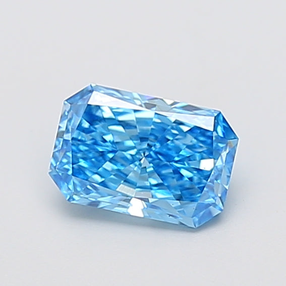 1.01 Carat Radiant Lab Grown Diamond VS1 Fancy Vivid Blue
