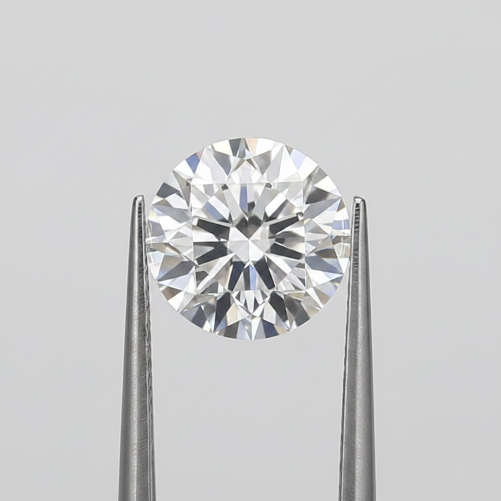1,01 karaat ronde laboratorium-gegroeide diamant, SI1/D