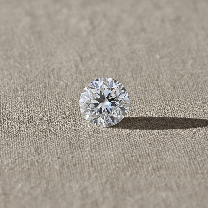 1,01 karaat ronde lab-gegroeide diamant, VS1/D