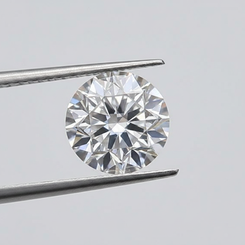 1,01 karaat ronde lab-gegroeide diamant, VVS2/E