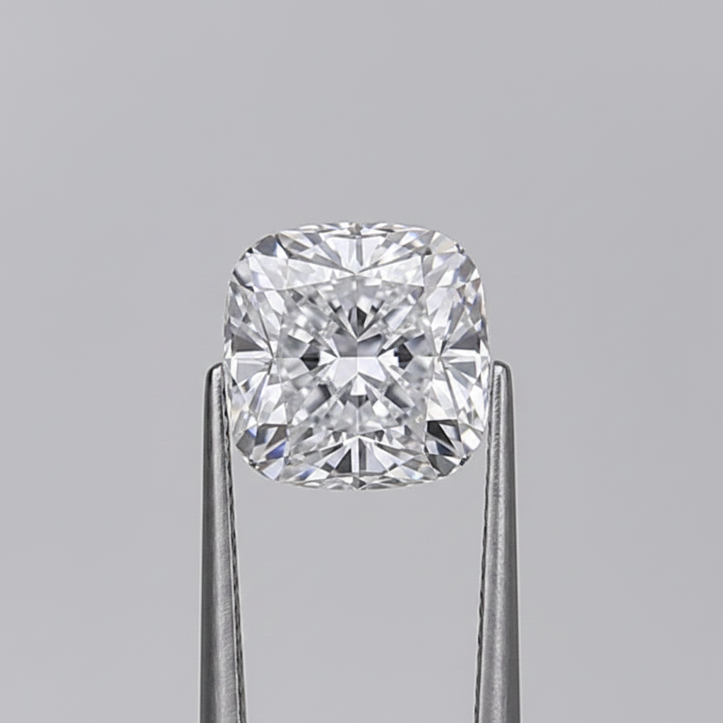 1,02 Karat kissengeschliffener, im Labor gezüchteter Diamant, VVS2/D