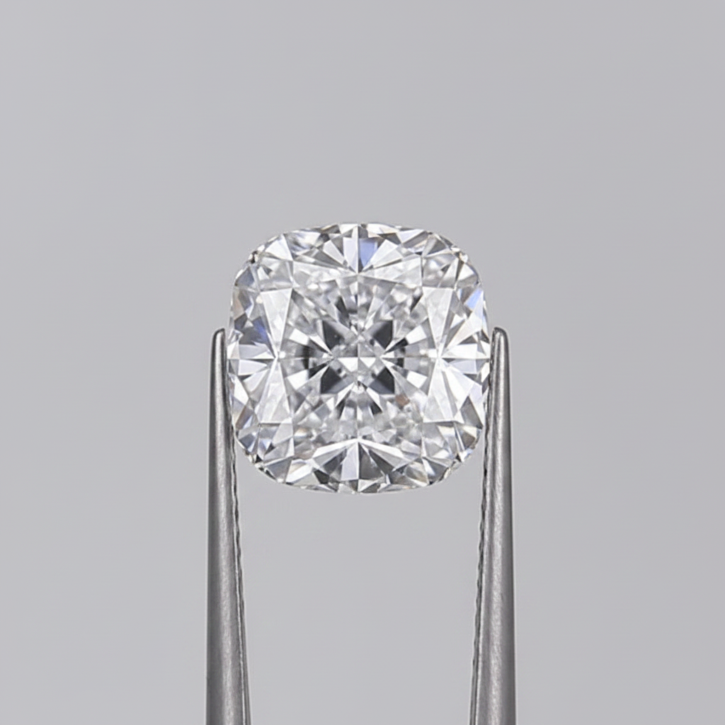 1,02 Karat kissengeschliffener, im Labor gezüchteter Diamant, VVS2/D