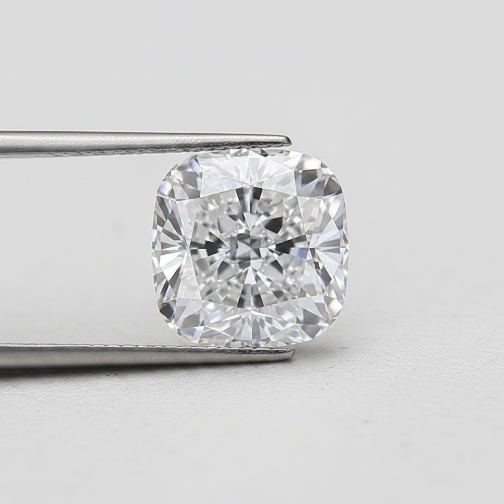 1,02 Karat kissengeschliffener, im Labor gezüchteter Diamant, VVS2/D