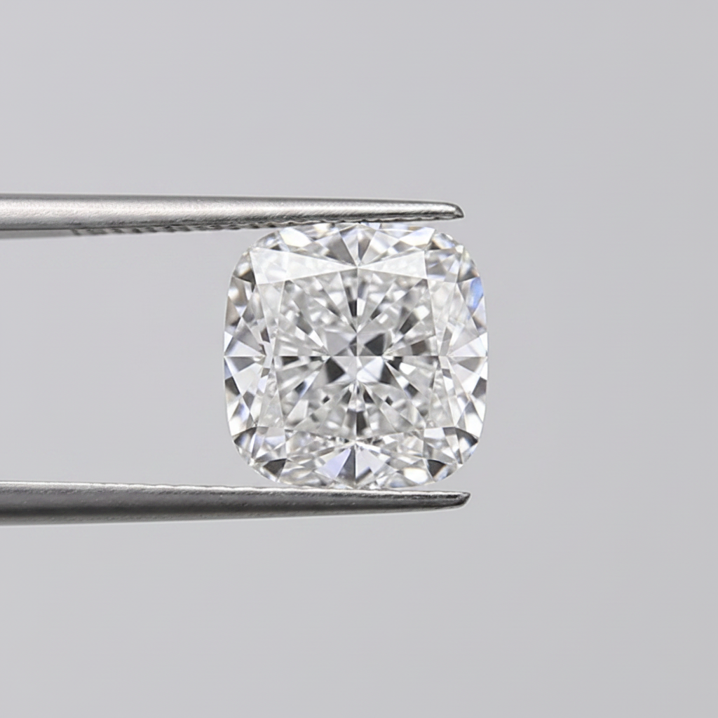 1,02 Karat kissengeschliffener, im Labor gezüchteter Diamant, VVS2/D
