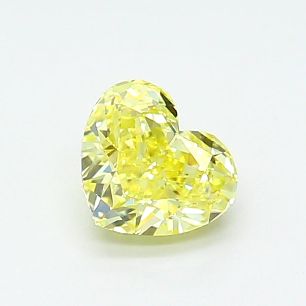 1.02 Carat Heart Cut Lab Grown Diamond VS1Fancy Intense Yellow