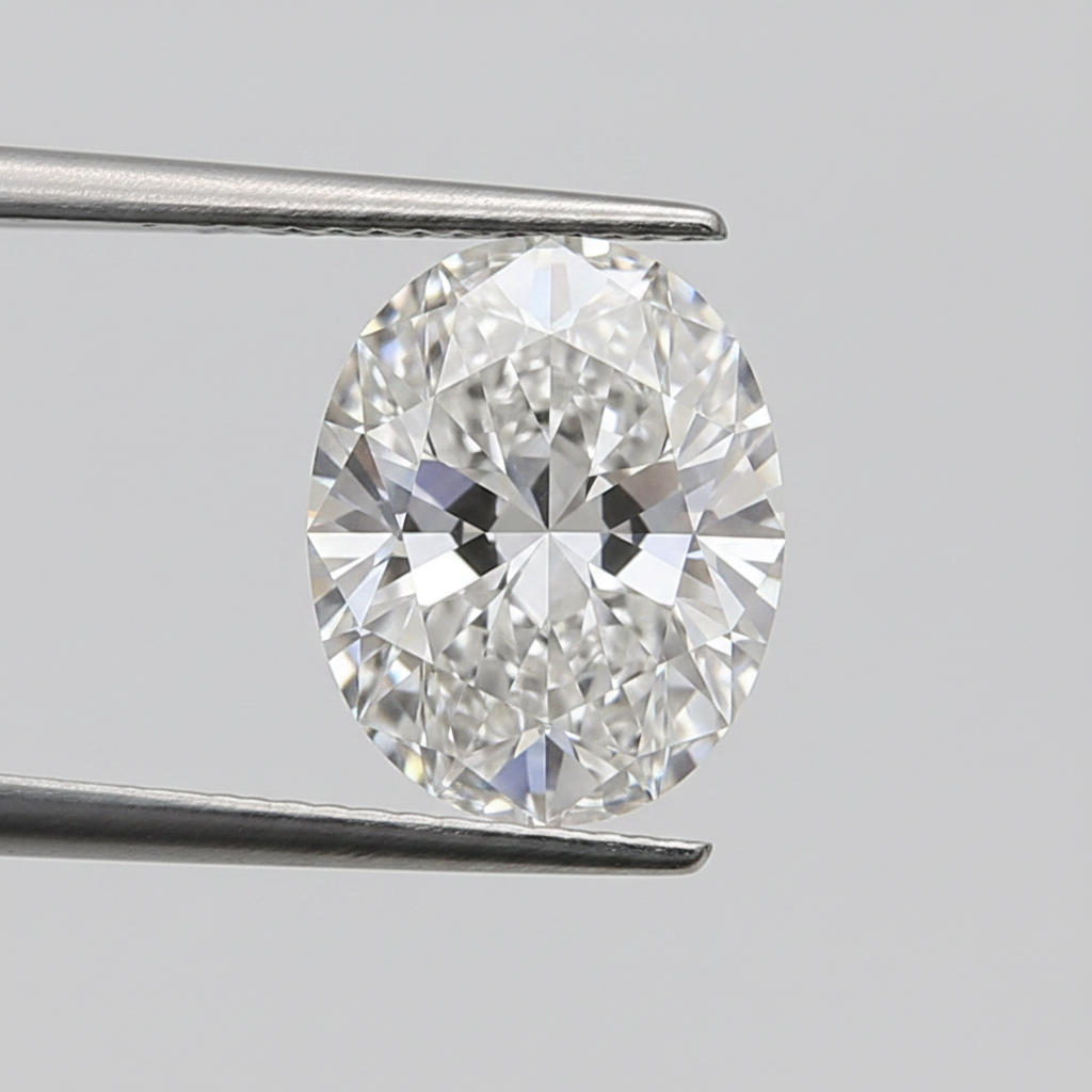 1,02 karaat ovaal geslepen laboratoriumdiamant, VS1/D