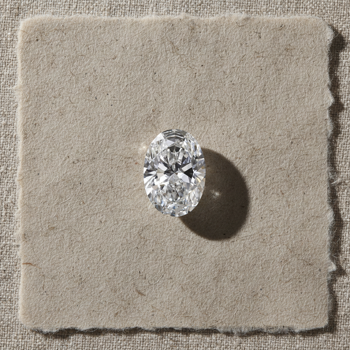 1,02 karaat ovaal geslepen laboratoriumdiamant, VVS2/E