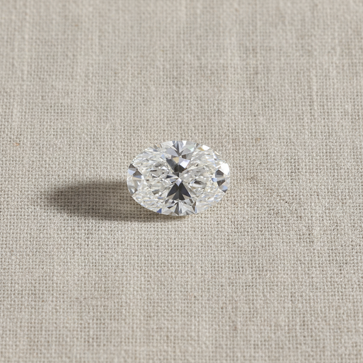 1,02 karaat ovaal geslepen laboratoriumdiamant, VVS2/E