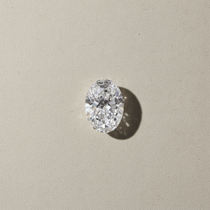 1,02 karaat ovaal geslepen laboratoriumdiamant, VVS2/E