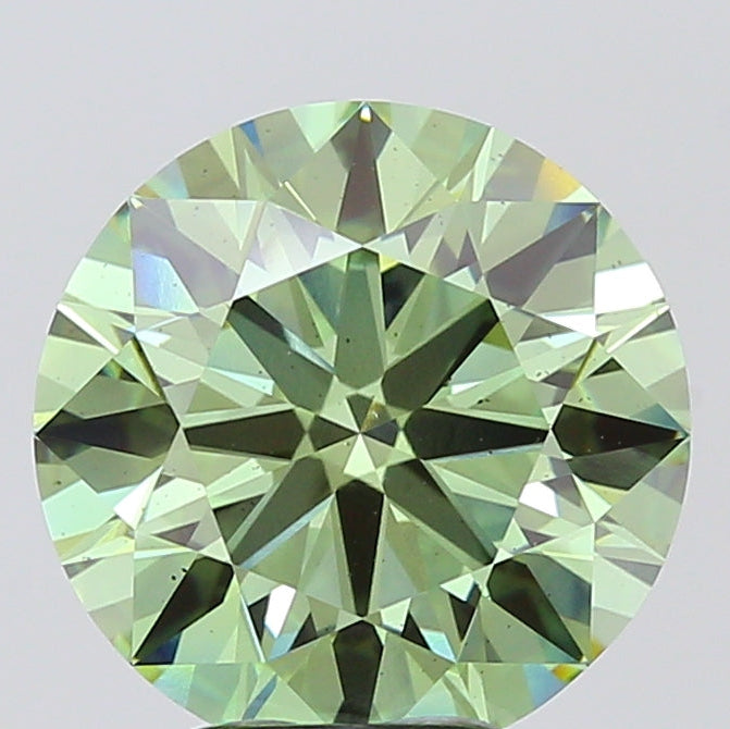 1.02 Carat Oval Lab Grown Diamond VS1 Fancy Vivid Green