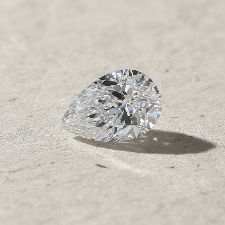 1.02 Carat Pear Cut Lab Grown Diamond IF D Color IGI Certified
