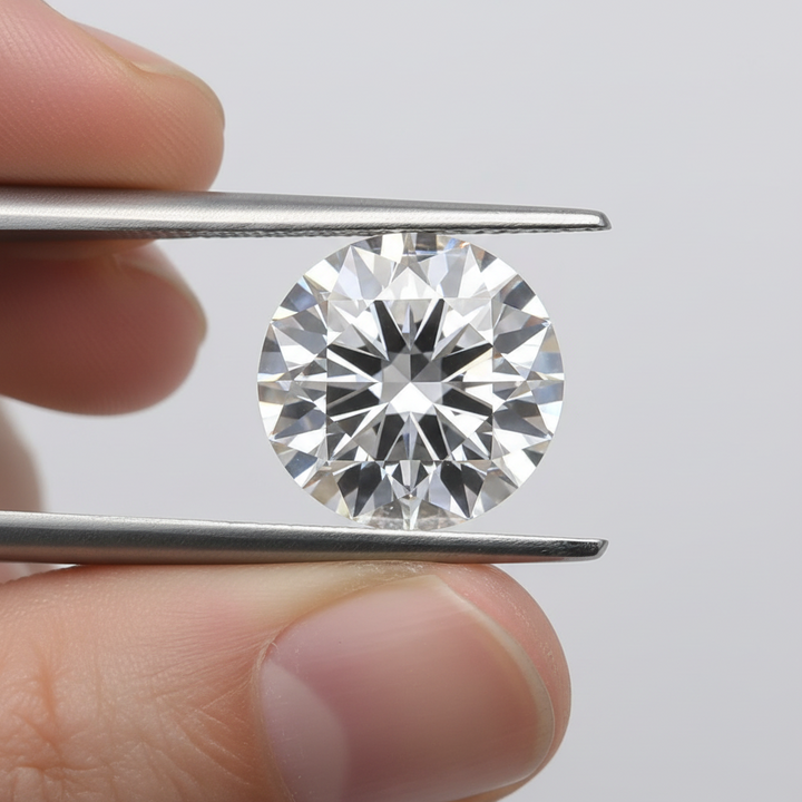 1,02 karaat ronde lab-gegroeide diamant, VVS1/D