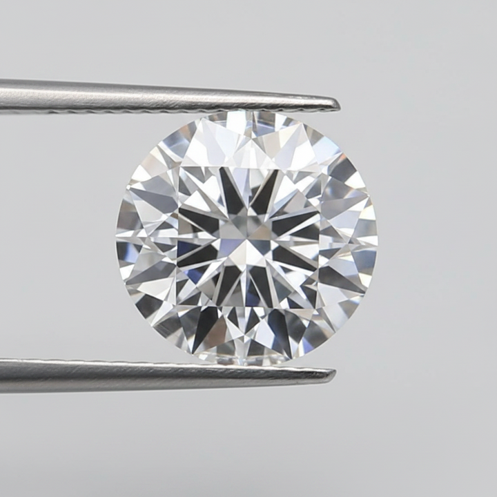 Diamante coltivato in laboratorio rotondo da 1,02 carati, VVS1/E