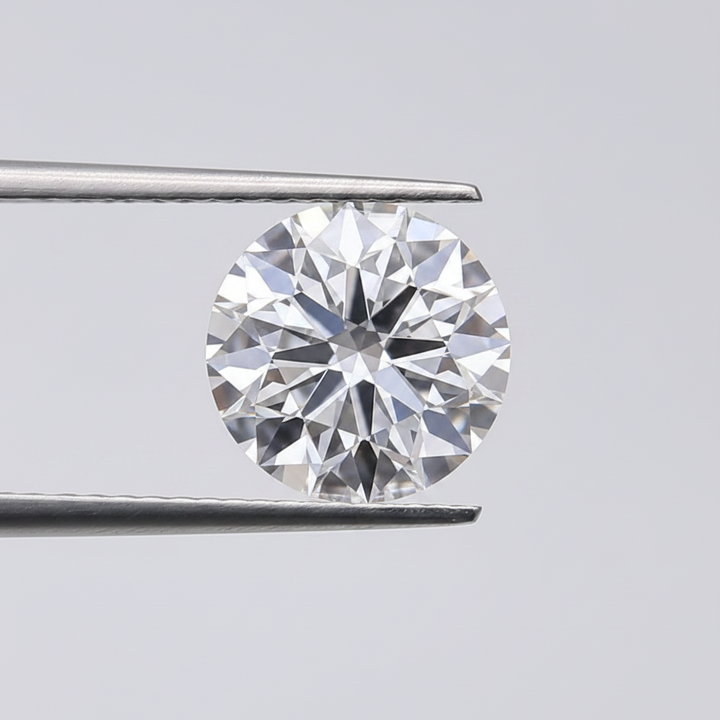 1,02 karaat ronde lab-gegroeide diamant, VVS2/E