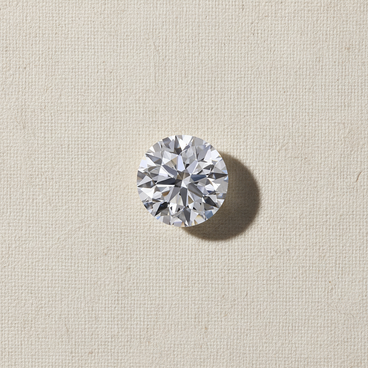 1,02 karaat ronde lab-gegroeide diamant, VVS2/E