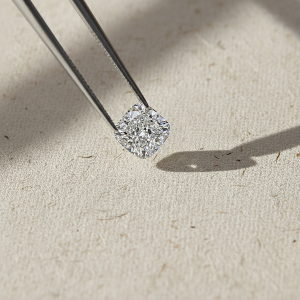 1,03 Karat kissengeschliffener, im Labor gezüchteter Diamant, VS1/D