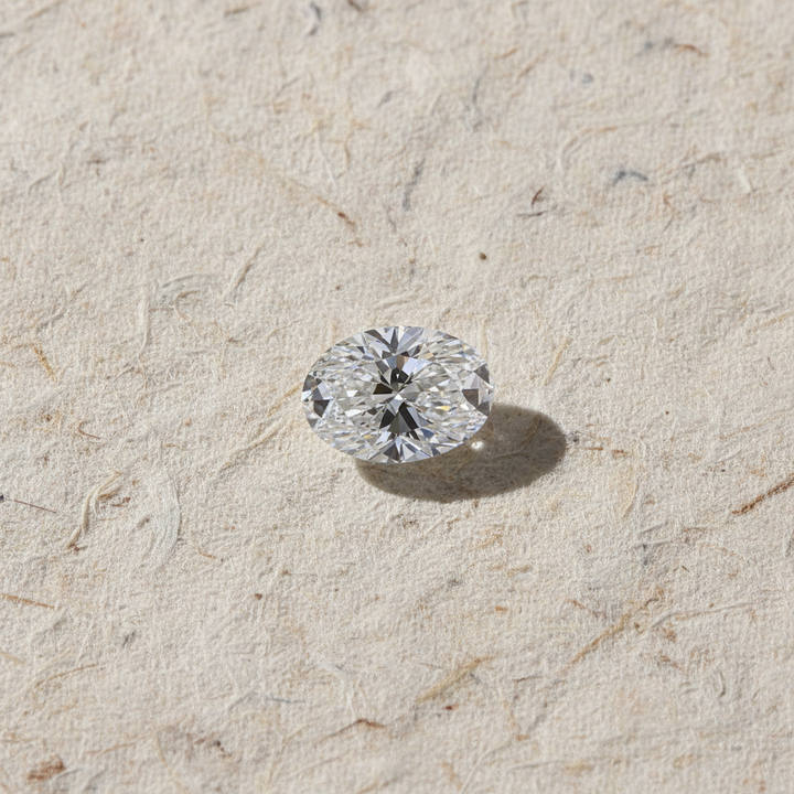 1,03 karaat ovaal geslepen laboratoriumdiamant, VVS1/D