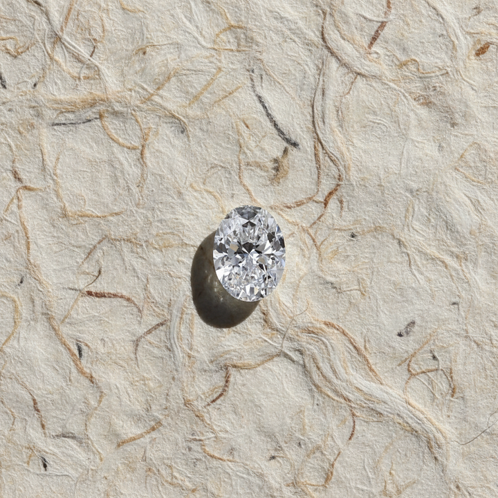 1,03 karaat ovaal geslepen laboratoriumdiamant, VVS2/D