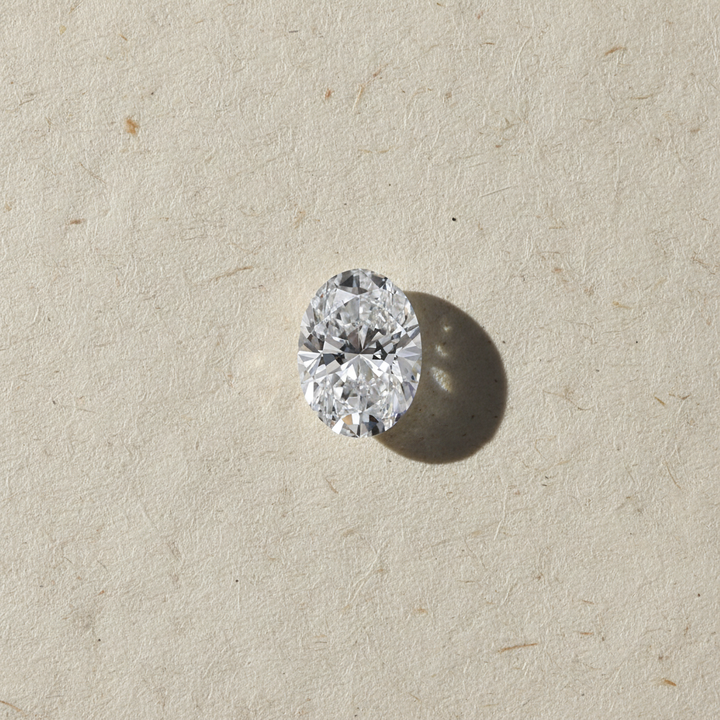 1,03 karaat ovaal geslepen laboratoriumdiamant, VVS2/D