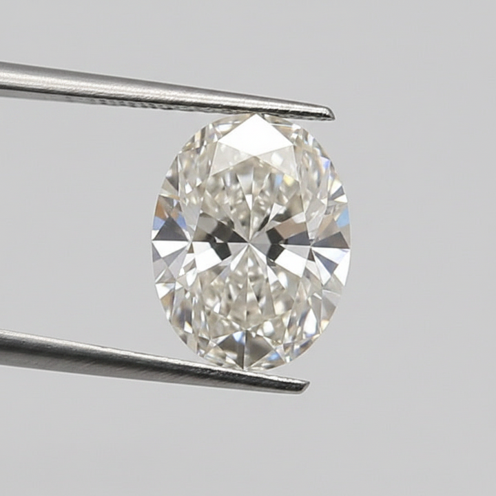 Diamante cultivado en laboratorio de talla ovalada de 1,03 quilates, VVS2/H