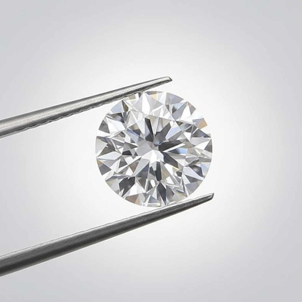1,03 karaat ronde lab-gegroeide diamant, VVS2/D