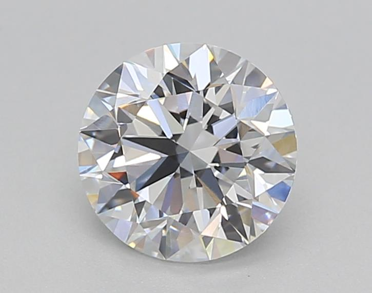 Lab-grown diamond with round cut, 0.50 carat weight, D color, and IF clarity