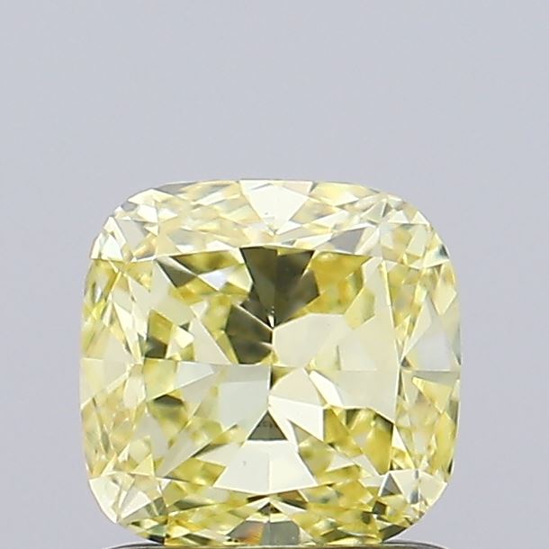 1,04 karaat kussen vierkant Lab Grown Diamond VVS2 Fancy Yellow