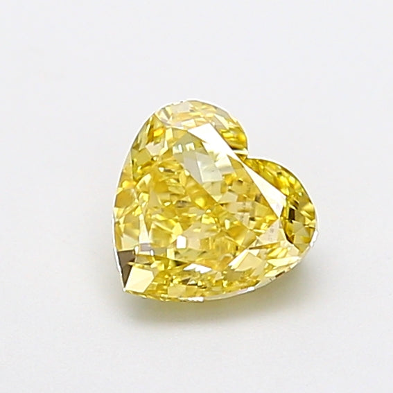 1.04 Carat Heart Cut Lab Grown Diamond VVS2Fancy Intense Yellowish Yellow