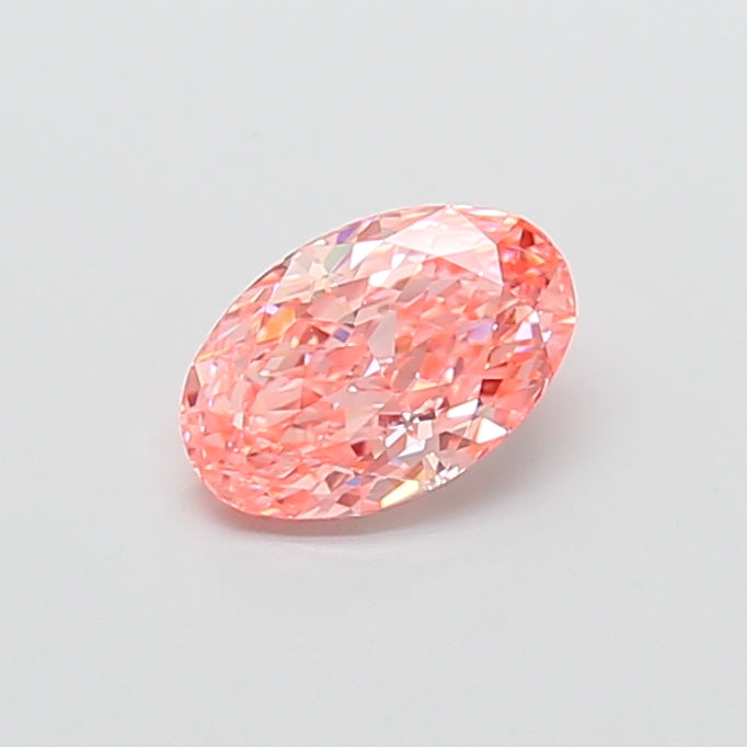 1,04 karaat ovaal geslepen Lab Grown Diamond VS1 Fancy Vivid Pink