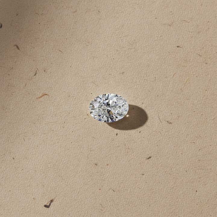 1,04 karaat ovaal geslepen laboratoriumdiamant, VS2/D