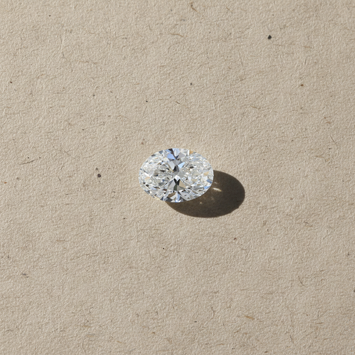 1,04 karaat ovaal geslepen laboratoriumdiamant, VVS1/D