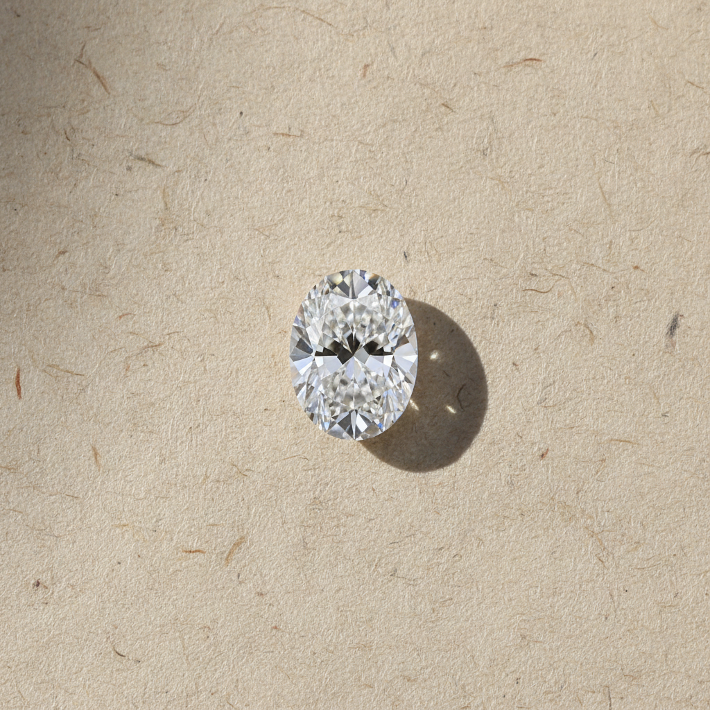 1.04 Carat Oval Cut F VVS2 HPHT Lab Grown Diamond
