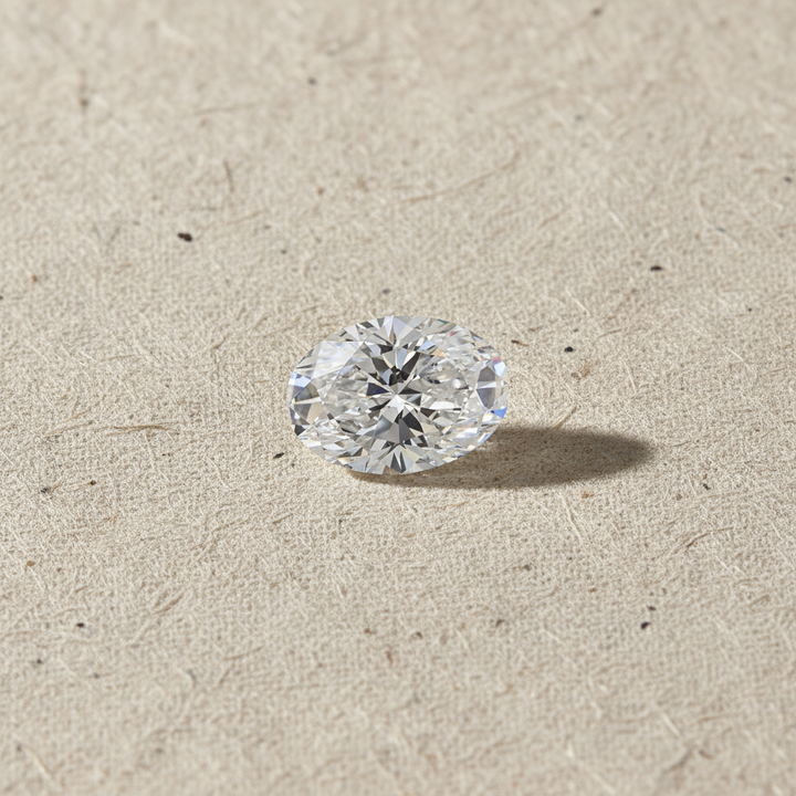 1,04 karaat ovale laboratorium-gegroeide diamant, IF/E