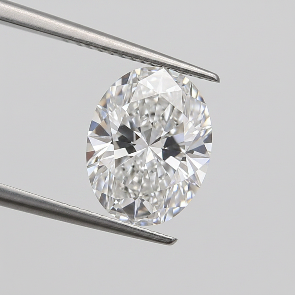 1,04 karaat ovale laboratorium-gegroeide diamant, IF/E